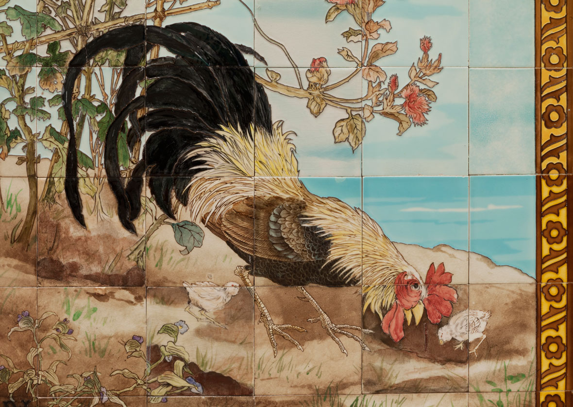 Pair of Sarreguemines Wall Panels